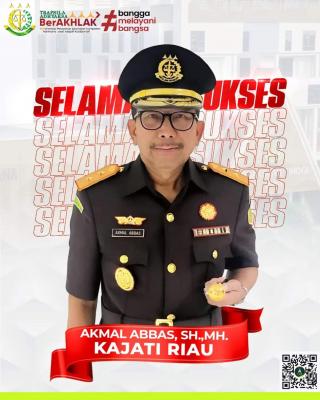 Jaksa Agung Resmi Melantik Akmal Abbas SH MH Selaku Kejati Riau